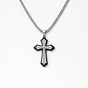 Believe by Brilliance Men's Cross Necklace J2